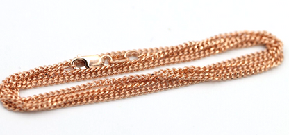 Genuine 9ct 9k Rose Gold Kerb Curb Chain Necklace 60cm 5.4gms