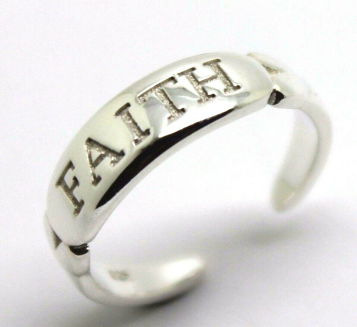 Kaedesigns, Genuine New Solid Sterling Silver 925 Faith Toe Ring