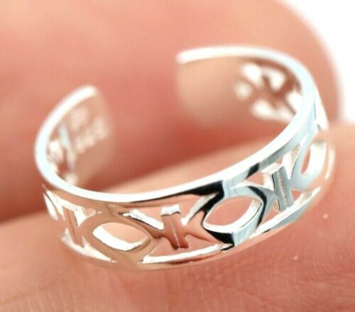 Genuine 925 Sterling Silver Delicate Adjustable Fancy Toe Ring