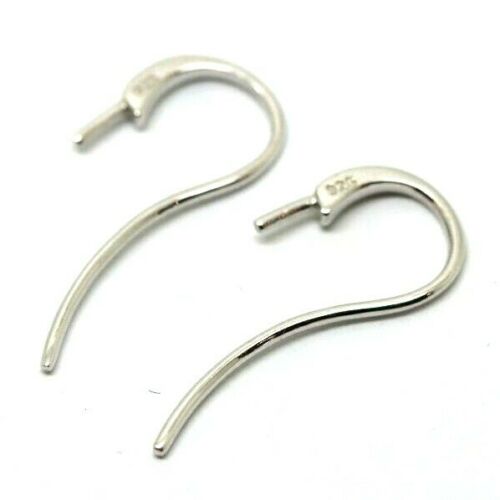 Genuine Sterling Silver 925 Earring Hooks For Earrings with Pearl Pin