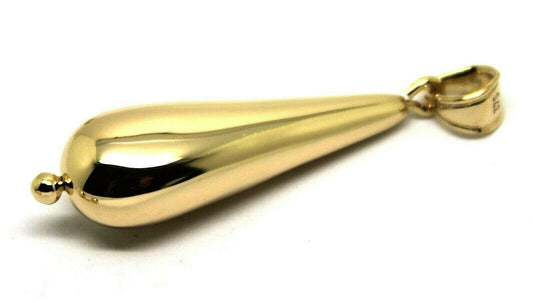 Kaedesigns Genuine 9ct 9k Yellow, Rose or White Gold Long Teardrop Pendant