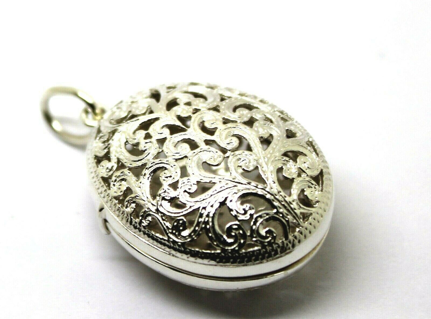 Kaedesigns New Genuine 9ct 9k Solid Yellow, Rose or White Gold Filigree Oval Pendant Locket