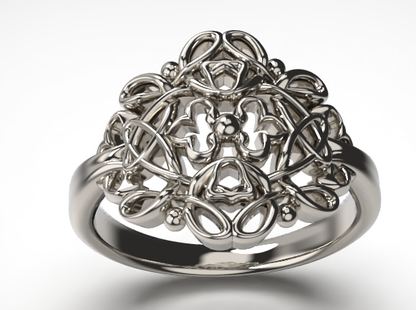 Solid New Genuine 9ct Yellow, Rose or White Gold Hallmarked 375 Fancy Weave Filigree Swirl Ring