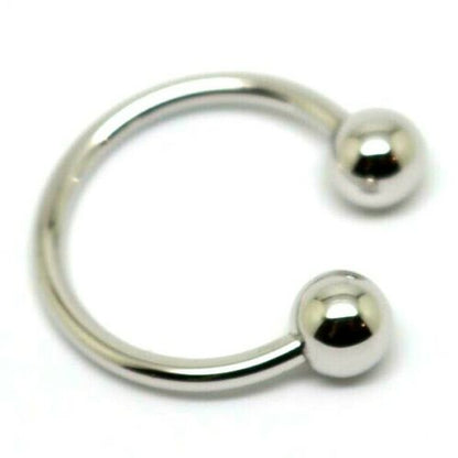 Genuine Sterling Silver 925 Key Ring Large Horseshoe Shape Ring