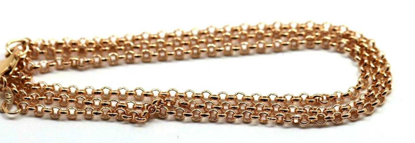 Genuine 9ct Rose Gold Belcher Chain Necklace 50cm 5.95 grams