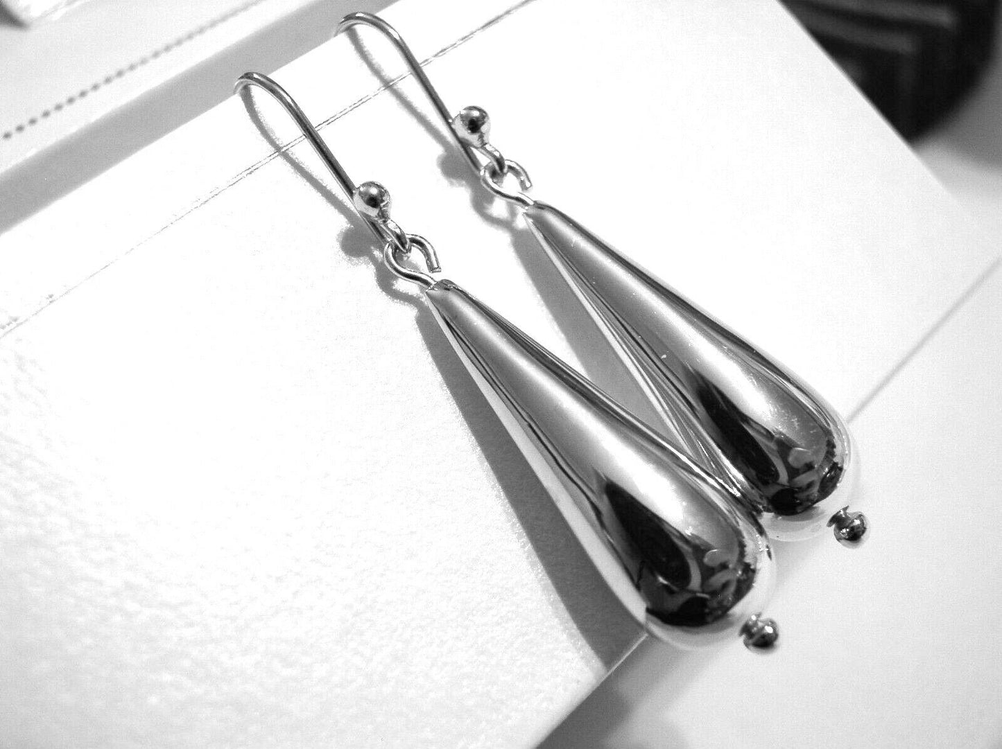 Kaedesigns Genuine New 9ct 9kt Yellow, Rose or White Gold Large Teardrop Tear Drop Earrings