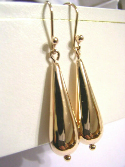 Kaedesigns Genuine New 9ct 9kt Yellow, Rose or White Gold Large Teardrop Tear Drop Earrings