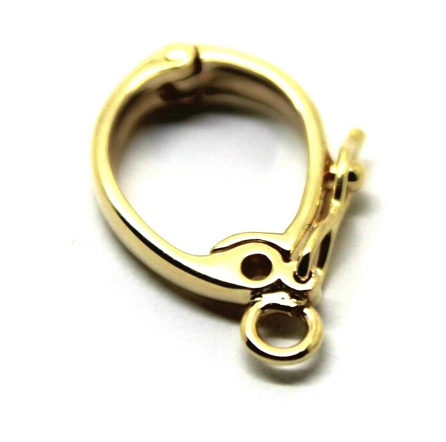 Genuine 15mm 9ct or 18ct Yellow gold Enhancer Bail Clasp + jump ring & safety latch