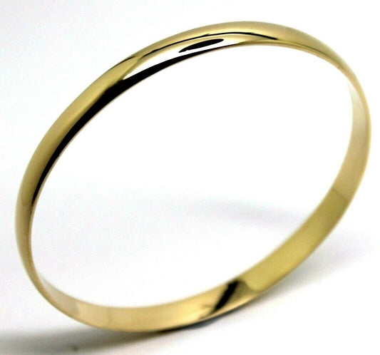 Genuine 9ct 9kt FULL SOLID Heavy Yellow, Rose or White gold 5mm wide half round 57mm inside diameter