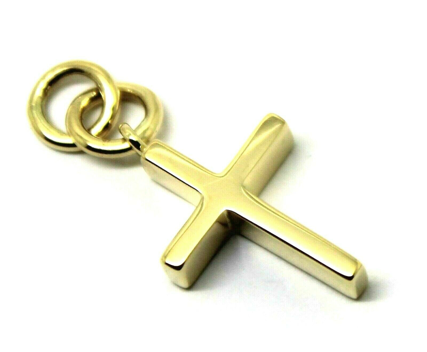 Kaedesigns, Genuine Solid Thin 9ct 9K Yellow, Rose or White Gold Plain Cross Pendant Double Bail