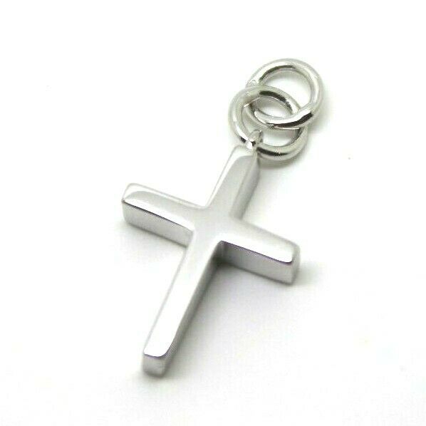 Kaedesigns, Genuine Solid Thin 9ct 9K Yellow, Rose or White Gold Plain Cross Pendant Double Bail