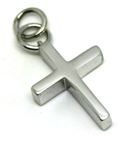 Kaedesigns,Genuine Solid Thin 18ct 750 Yellow, Rose or White Gold Plain Cross Pendant Double Bail