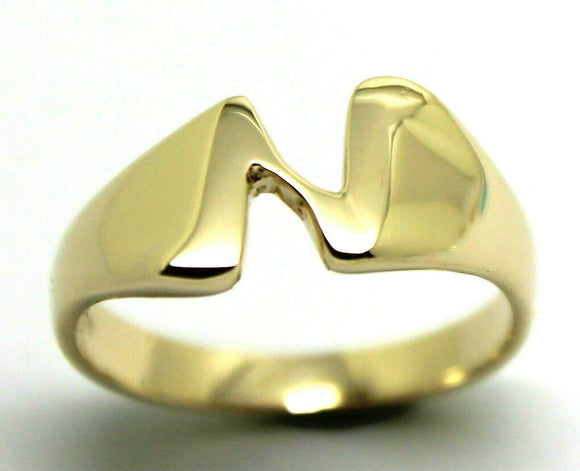 Genuine Solid 9ct 9K Yellow Or Rose Or White Gold 375 Large Initial Ring N
