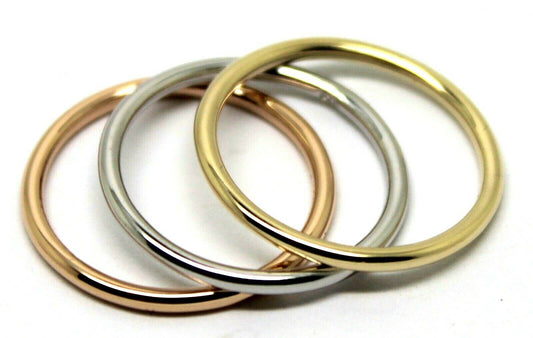 Kaedesigns, Genuine Solid Stackable Rings 9ct Yellow, White And Rose Gold Bands