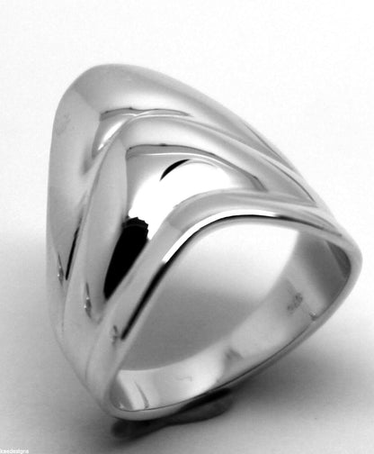 Kaedesigns, New Genuine Sterling Silver Dome Pointy Wide Ring