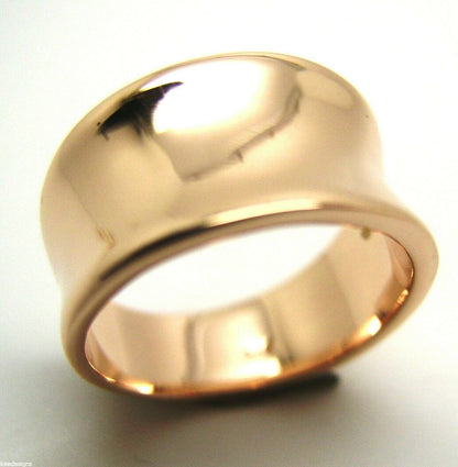 Kaedesigns, New Genuine Full Solid 9ct 9kt Yellow, Rose or White Gold Concave Dome Ring 250