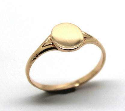 Kaedesigns New Size I / 4 Solid New 9ct 9K Yellow, Rose or White Gold Oval Signet Ring