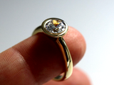 Kaedesigns, Genuine Size N 9ct 9kt Yellow, Rose or White Gold 1ct Cubic Zirconia Bezel Set Ring