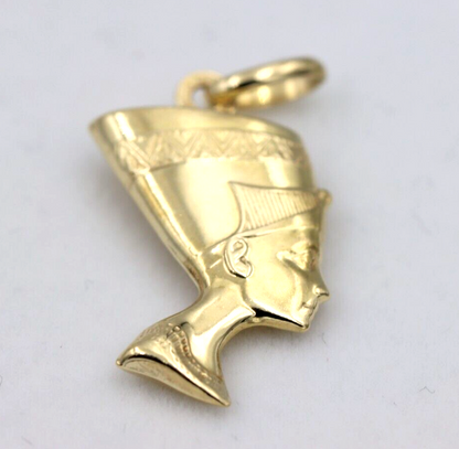 Kaedesigns, Genuine 9K Yellow Gold Hollow 3D Egyptian Nefertiti Charm