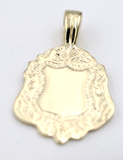 Kaedesigns New Genuine Solid 9K 9ct Yellow, Rose or White Gold Shield FOB Pendant