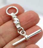Genuine Sterling Silver Antique Oval Fancy Links FOB for Necklace