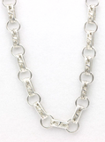 Heavy Genuine Sterling Silver Antique Oval Belcher Link Chain Necklace