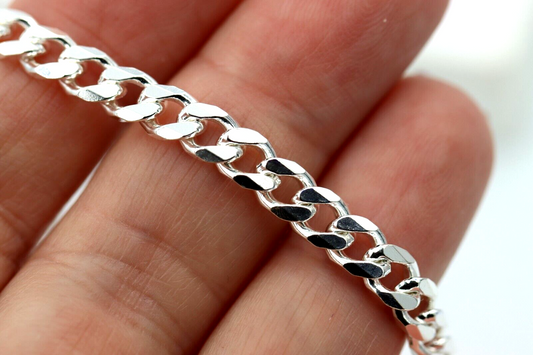 Genuine 925 Sterling Silver Kerb Curb Link Chain 31 grams 55cm