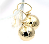 Kaedesigns Genuine New 9ct 9kt Yellow, Rose or White Gold 14mm Euro Ball Drop Earrings