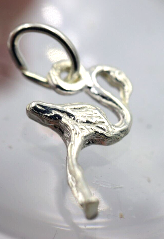 Sterling Silver Small Flamingo Pendant Or Charm