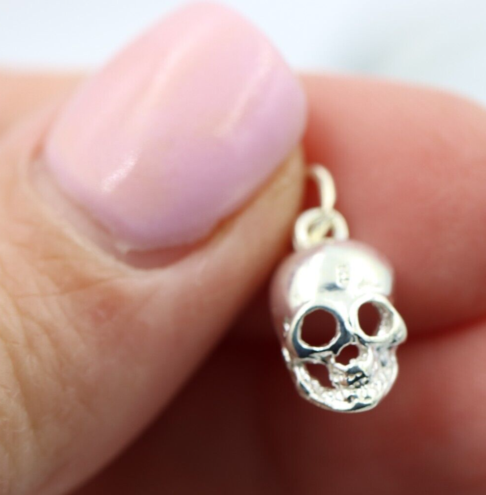 Genuine Sterling Silver 925 Skull Pendant / Charm