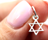 Sterling Silver 925 Moving Star of David Pendant / Charm -Free post