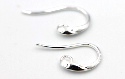 Genuine Sterling Silver Earring Hooks For Earrings Open Wire