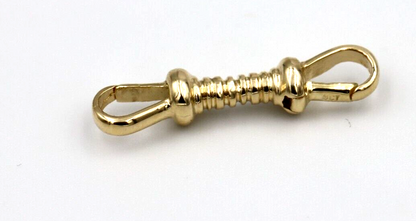 Genuine 9ct Yellow, Rose or White Gold Double Dog Clip for Albert Swivel Clasp