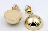Genuine New 9ct Yellow Gold 18mm Half Ball Stud Ball Earrings *Free Express Post