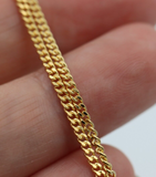 Genuine New 9ct 9k Solid Yellow Gold 25cm Curb Kerb Anklet