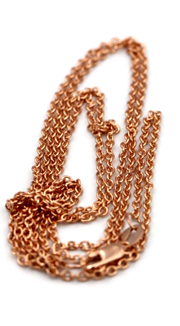 Genuine 9ct Rose Gold Belcher / Cable Chain Necklace 70cm 3.75 grams