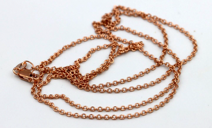 Genuine 9ct Rose Gold Belcher / Cable Chain Necklace 70cm 3.75 grams