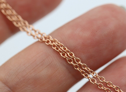 Genuine 9ct Rose Gold Belcher / Cable Chain Necklace 70cm 3.75 grams