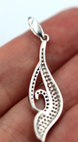 Genuine Cubic Zirconia 925 Sterling Silver Pendant *Free Post In Oz