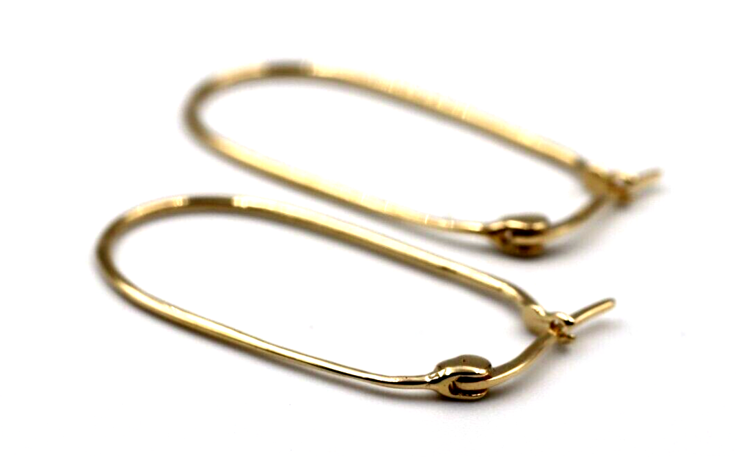 Kaedesigns New Genuine 9ct 9K Yellow Gold Large Hook Earrings