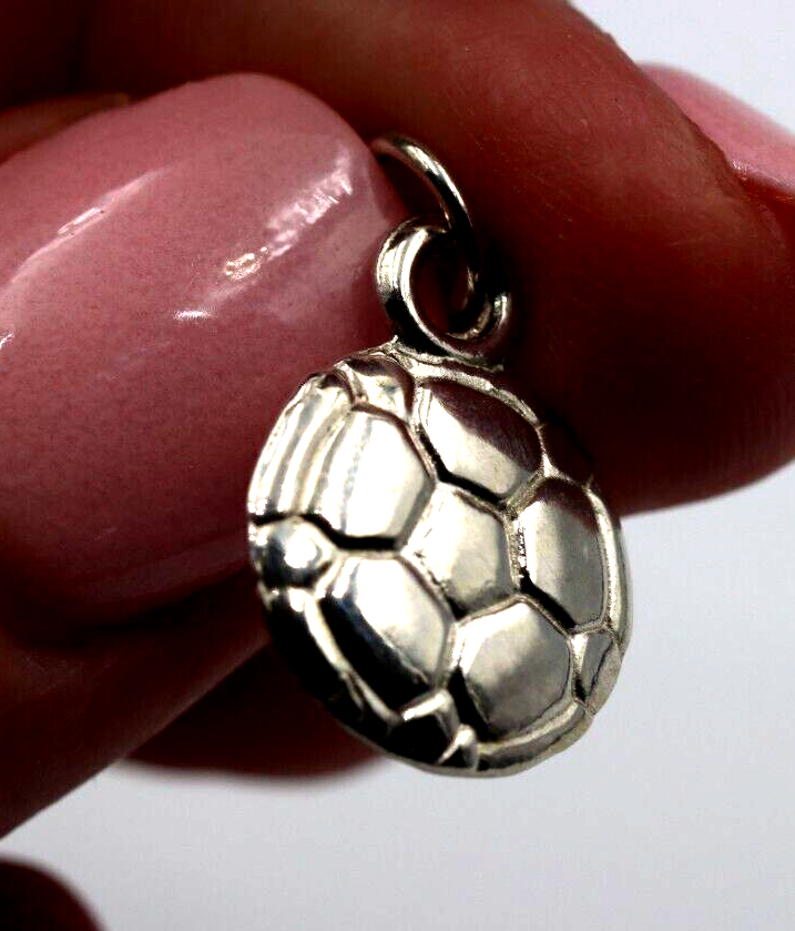 Genuine Sterling Silver 925 Soccer Ball Pendant Or Charm