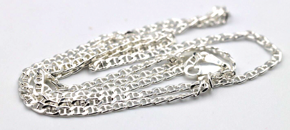 Sterling Silver 925 Bevelled Anchor Link Chain 5.1 Grams 50cm *Free Post In Oz