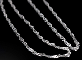 925 Sterling Silver Singapore Link Chain 3.78grams 49cm *Free Post In Oz