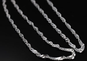 925 Sterling Silver Singapore Link Chain 3.78grams 49cm *Free Post In Oz