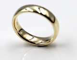 Solid 9ct Yellow Gold 5mm Wedding Band Ring Size P (comfort fit) 1.8mm thick