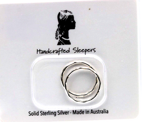 Sterling Silver Sleepers Facet Hinged Earrings 16mm