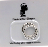 Sterling Silver Sleepers Facet Hinged Earrings 16mm
