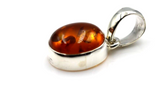 Kaedesigns New Sterling Silver 925 Oval Amber Pendant / Charm - Free post