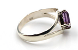 Size Q Sterling Silver 925 Natural Purple Amethyst Dress Ring -Free Express Post