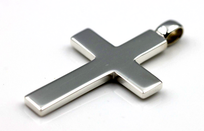 Genuine Solid Large Heavy Sterling Silver Huge Cross Pendant 6mm bale